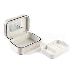Aufbewahrungsboxen für Schmucksets aus italienischem Samt mit Reißverschluss und Spiegel innen&nbsp;CON-G023-09A