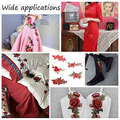 5 Paar 5D-Blumenapplikationen im 3-Stil&nbsp;DIY-WR0003-83