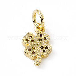 Breloques en laiton avec zircone cubique de micro pave&nbsp;ZIRC-F132-35G