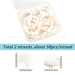 2 Strang natürliche Süßwasser-Muschelperlen&nbsp;SSHEL-SC0001-36A