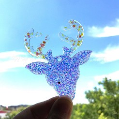 DIY Weihnachts-Rentierkopf-Anhänger-Silhouette-Silikonformen&nbsp;LS-SIMO-B006-04