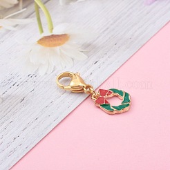 Noël alliage thème pendentifs émail&nbsp;X-HJEW-JM00427-05