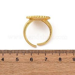 Micro ottone spianare anelli gemelli zirconi&nbsp;RJEW-D323-04G