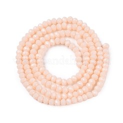 Opaque couleur unie imitation jade perles de verre brins&nbsp;EGLA-A044-P2mm-D05