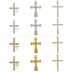 20 stücke 10 stile legierung strass anhänger&nbsp;FIND-TA0007-84