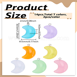 14 stücke 7 farben acryl anhänger&nbsp;MACR-LP0001-08