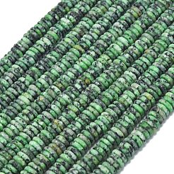 Mattierte gefärbte natürliche Sesam-Jaspis-Perlenstränge&nbsp;G-K389-C36-01