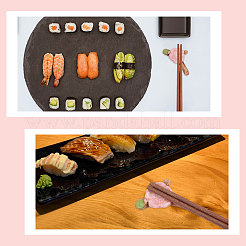 Reposa palillos de porcelana Sakura&nbsp;AJEW-WH0314-958