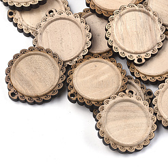 Pendentif cabochon en bois&nbsp;WOOD-S044-13D