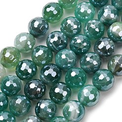 Chapelets de perles en agate naturelle électrolytique&nbsp;G-B191-A07-10mm-09