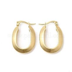 Boucles d'oreilles créoles ovales en acier inoxydable 201&nbsp;EJEW-Z151-06G