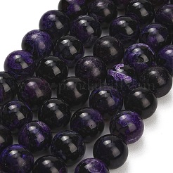 Natürliche Feuer Crackle Achat (gefärbt und erhitzt) Perlen Stränge&nbsp;G-K425-A01-14mm