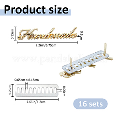 16 Set handgefertigte Etikettenanhänger aus Legierung&nbsp;FIND-FH0017-81G