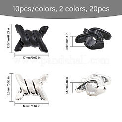 20 pièce de perles européennes en alliage de 2 couleurs&nbsp;FIND-CA0007-56