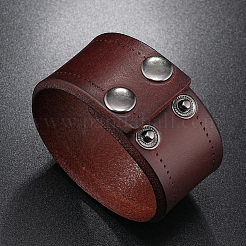 Flache Armbänder aus Rindslederkordel&nbsp;BJEW-CL0001-59