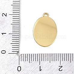 Ciondoli a forma di occhio di gatto in acciaio inossidabile 303 martellato&nbsp;STAS-K325-01G-01