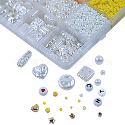 Kit fai da te per la creazione di gioielli con 24 perline in acrilico e ABS&nbsp;DIY-NB0012-02I