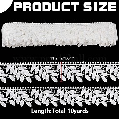 10 mètre de bordure en dentelle de polyester à motif de feuilles&nbsp;OCOR-WR0001-87B