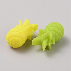 6 Stück Ananas-Silikon-Weinglas-Anhänger&nbsp;AJEW-WH0471-54