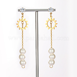 Boucles d'oreilles à pampilles tournesol en acier inoxydable 201&nbsp;BQ1802
