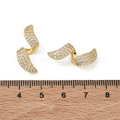 Pendenti in zirconi cubici trasparenti in micro pavè di ottone&nbsp;CU-CBABEB3-08G