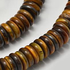Natürliche Tigerauge heishi Perlenstränge&nbsp;G-K208-25-8mm