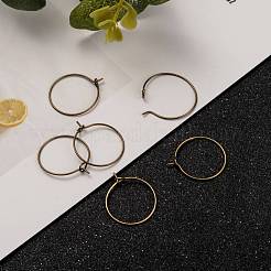 Anelli di fascino in vetro di vino in ottone&nbsp;EC067-2AB-NF