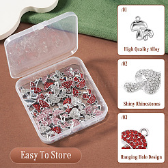 36 Stück 12 Stile Rack-Plating-Legierung Strass-Anhänger&nbsp;FIND-TA0010-29