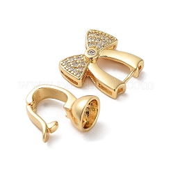 Rack placcatura ottone micro pave cubic zirconia rompighiaccio pinch bails&nbsp;ZIRC-P117-01A-G