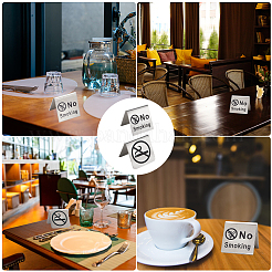 8 stücke 2 stil edelstahl hotel restaurant tisch nicht rauchen bord schreibtisch zeichen platte&nbsp;AJEW-CP0003-75A