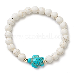 4 Stück runde Stretch-Armbänder aus natürlichem Amazonit&nbsp;BJEW-JB10269