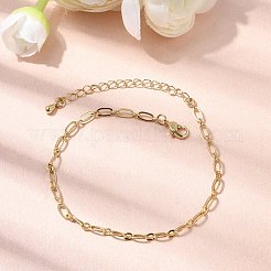 Messing-Gliederarmband mit Kabelkette für Damen&nbsp;BJEW-A065-02G