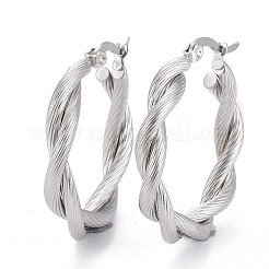 Boucle d'oreille créole en acier inoxydable 304&nbsp;EJEW-F257-18