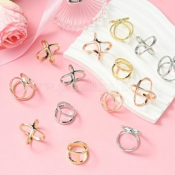 18 stücke 9 stile legierung schal ring schnalle für frauen dame mädchen&nbsp;AJEW-CJ0001-36