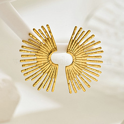 Boucles d'oreilles à tige en alliage en forme d'éventail&nbsp;FS-WGC55C1-01