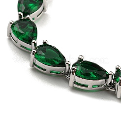 Armbänder mit tropfenförmigen Glasgliedern&nbsp;BJEW-H604-01P-01