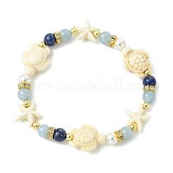 Braccialetti elasticizzati da donna con perle di conchiglia&nbsp;BJEW-JB13898-01