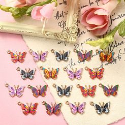 50pcs 5 Stile Legierung Emaille bedruckte Anhänger&nbsp;ENAM-CJ0003-63