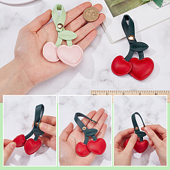 2 Stück 2 Farben PU-Leder-Anhänger-Dekorationen&nbsp;FIND-NB0005-31