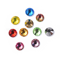 Cabochons de strass dos plat en verre&nbsp;X-RGLA-S002-16SS-M
