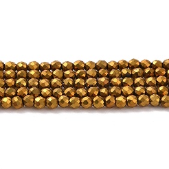 Chapelets de perles en verre électroplaqué&nbsp;GLAA-H021-01A-FP04
