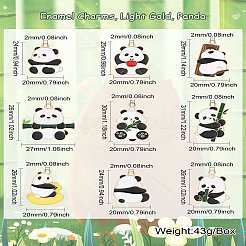 18pcs 9 pendentifs en émail en alliage de style&nbsp;ENAM-CJ0005-80