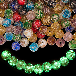 150 Stück 10 Farben leuchtende handgemachte Goldsand-Bunte Malerei-Perlen&nbsp;FOIL-PA0001-04
