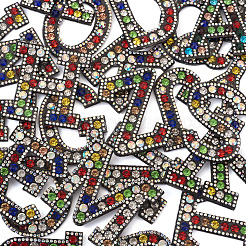 Stoffeisen auf Alphabet-Patches&nbsp;X-FIND-TAC0002-03
