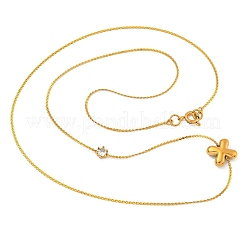Collane con ciondolo in acciaio inossidabile 304 con micro pavé di zirconi cubici&nbsp;LS-NJEW-H017-01G-X