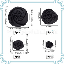 26 pièce 4 accessoires décoratifs en tissu satiné de style&nbsp;FIND-WR0011-22B
