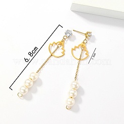 Goldene Ohrstecker aus 304 Edelstahl&nbsp;CL0746-4