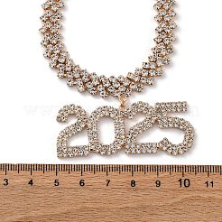 Colliers pendentifs en laiton avec strass en cristal pour femmes&nbsp;NJEW-Q005-01G