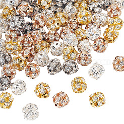 80 stücke 4 farben messing strass perlen&nbsp;KK-TA0002-11C