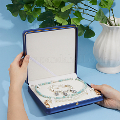 Geschenkboxen aus Kunstleder in Unifarbe zum Aufklappen&nbsp;CON-WH0095-238A-03